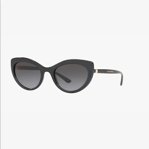 Dolce & Gabbana #6124 Black/ Light Grey Ombré lens Cat Eye Sunglasses Dolce & Gabbana 0DG4384 Black Frame Gradient Sunglasses  main image 4